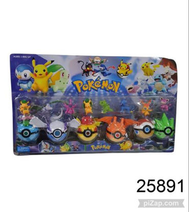 Imagen de MUÑECO POKEBOLA X6 BLISTER 3.26